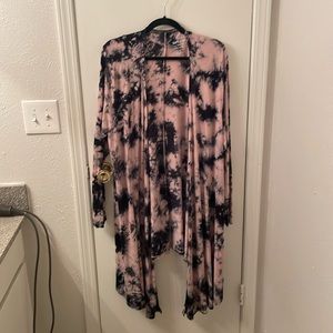 Torrid blush and navy super soft cardigan